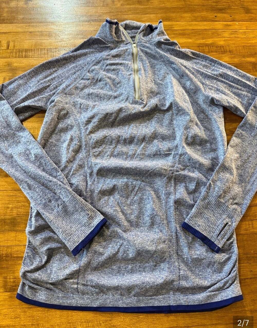 Athleta Fastest Track Long Sleeve active half zip pullover top (g17)